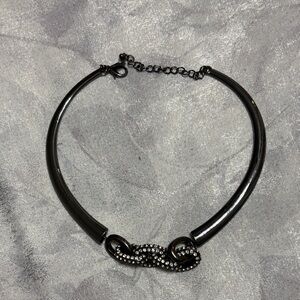 WHBM Elegant Black and Silver Women's Necklace